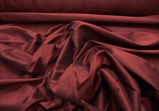 Fabric Swatches Faux Silk Crimson Red