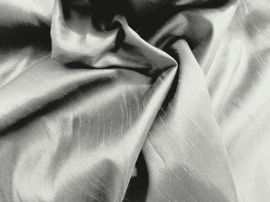 Fabric Swatches Faux Silk Silver Grey