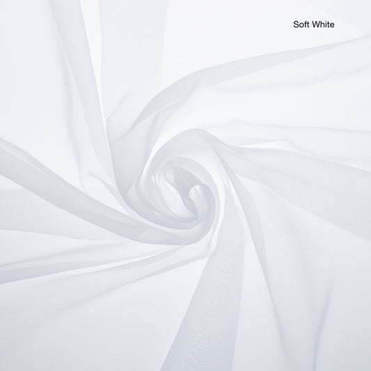 Fabric Swatches Sheer Voile White