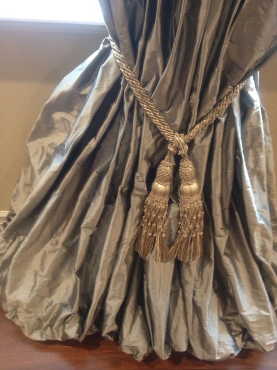 Silk Dupioni Solid Drapes Curtains Mink Brown