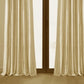 Faux Silk Dupioni Solid Drapes Curtains Champagne