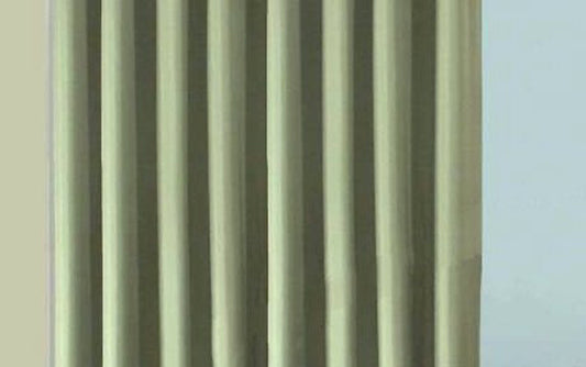 Faux Silk Dupioni Solid Drapes Curtains Moss Green