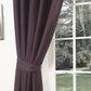 Faux Silk Dupioni Solid Drapes Curtains Plum