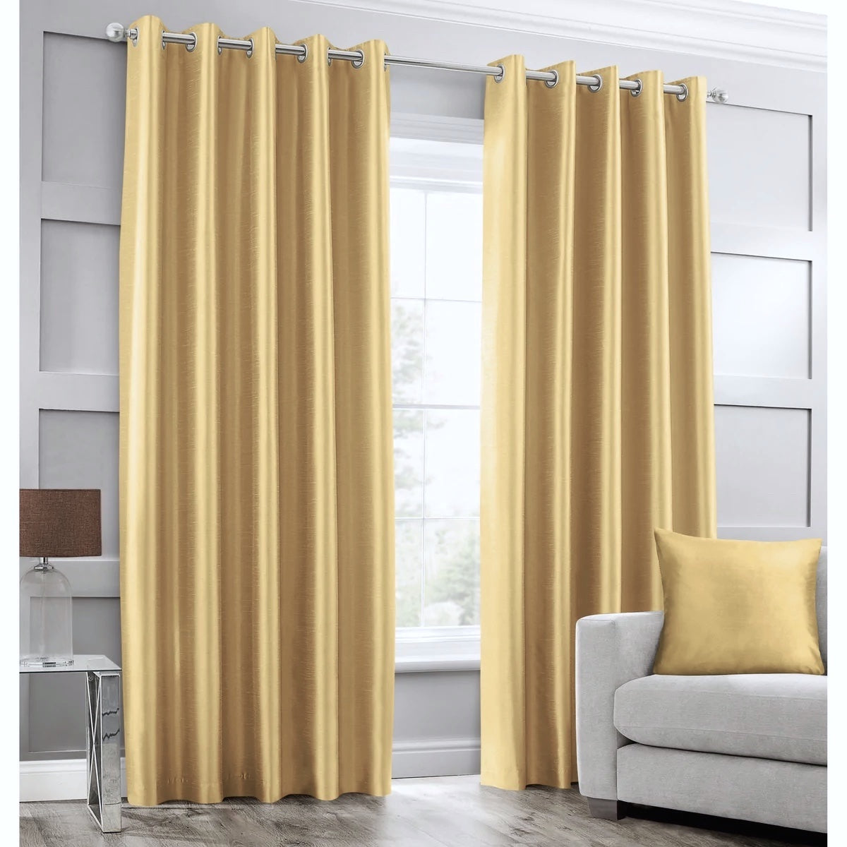 Faux Silk Curtains