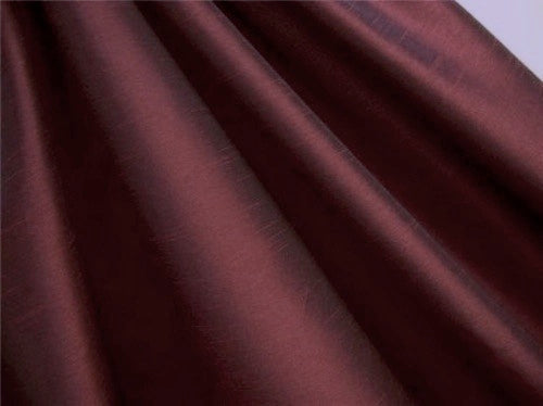 Faux Silk Dupioni Solid Drapes Curtains Burgundy