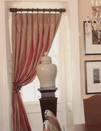 Silk Dupioni Solid Drapes Curtains Rose Gold