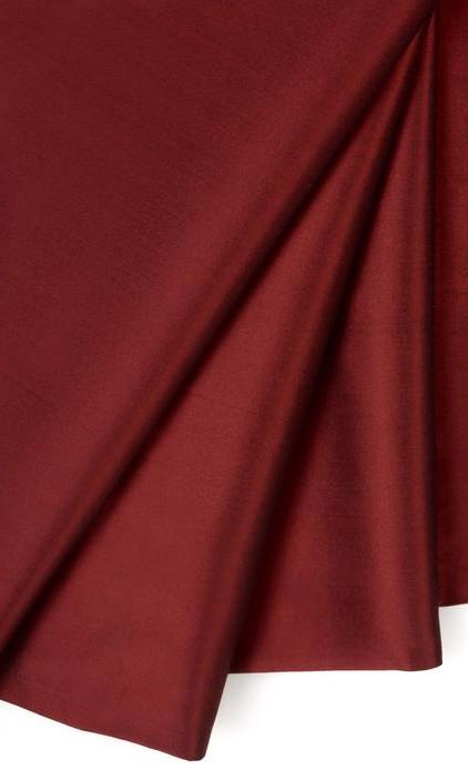 Silk Dupioni Solid Drapes Curtains Claret Red