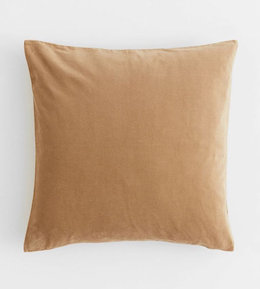 Velvet Pillow Cover Light Brown