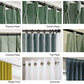 Linen Solid Drapes Curtains Mineral Green