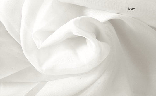 Fabric Swatches Sheer Voile Ivory