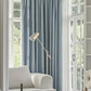 Linen Solid Drapes Curtains Slate Blue