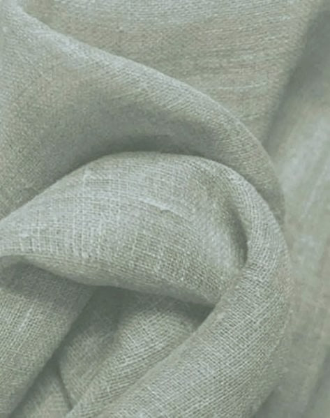 Linen Solid Drapes Curtains Mineral Green