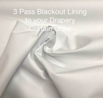 Blackout Lining for Your Curtain Drapery Order