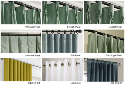 Faux Silk Dupioni Solid Drapes Curtains Beige
