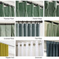 Faux Silk Dupioni Solid Drapes Curtains Moss Green