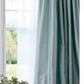 Silk Dupioni Solid Drapes Curtains Dusky Blue