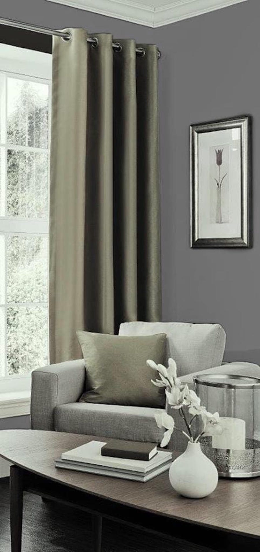 Faux Silk Dupioni Solid Drapes Curtains Sage Green