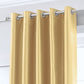 Faux Silk Dupioni Solid Drapes Curtains Soft Gold