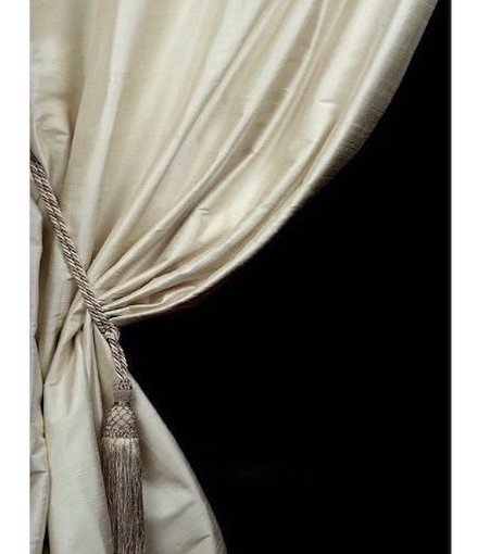 Silk Dupioni Solid Drapes Curtains Cream